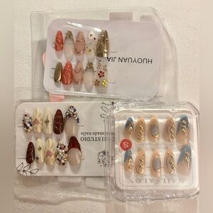 Vogue Acrylic Press-On Nails -Multicolor Collection 3 sets NIB. Retail $45